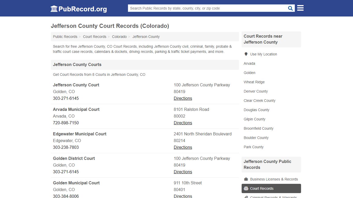 Free Jefferson County Court Records (Colorado Court Records)